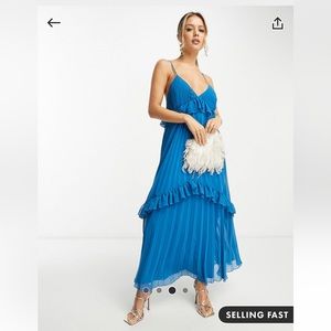 ASOS pleated midi dress